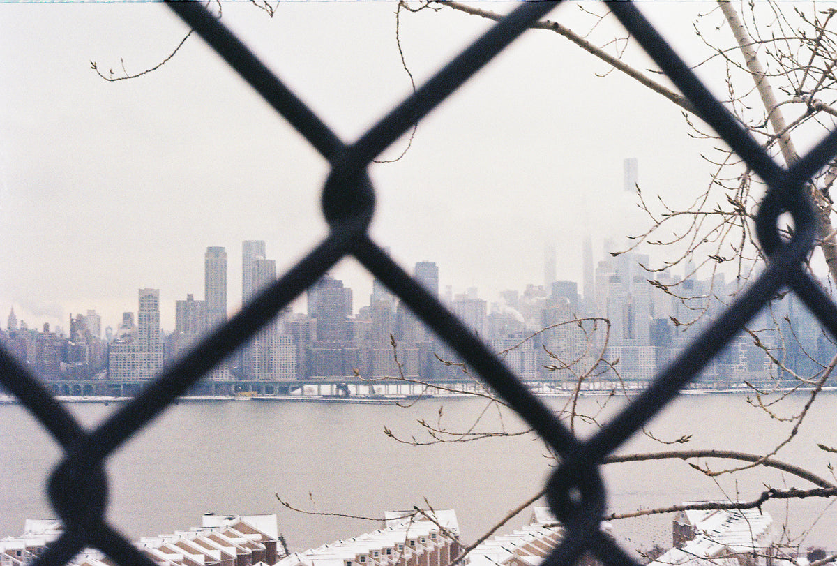 NYC Winter Through the Fence